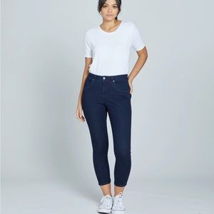 Universal Standard Seine Mid Rise Skinny Jeans 27” Dark Indigo size 22